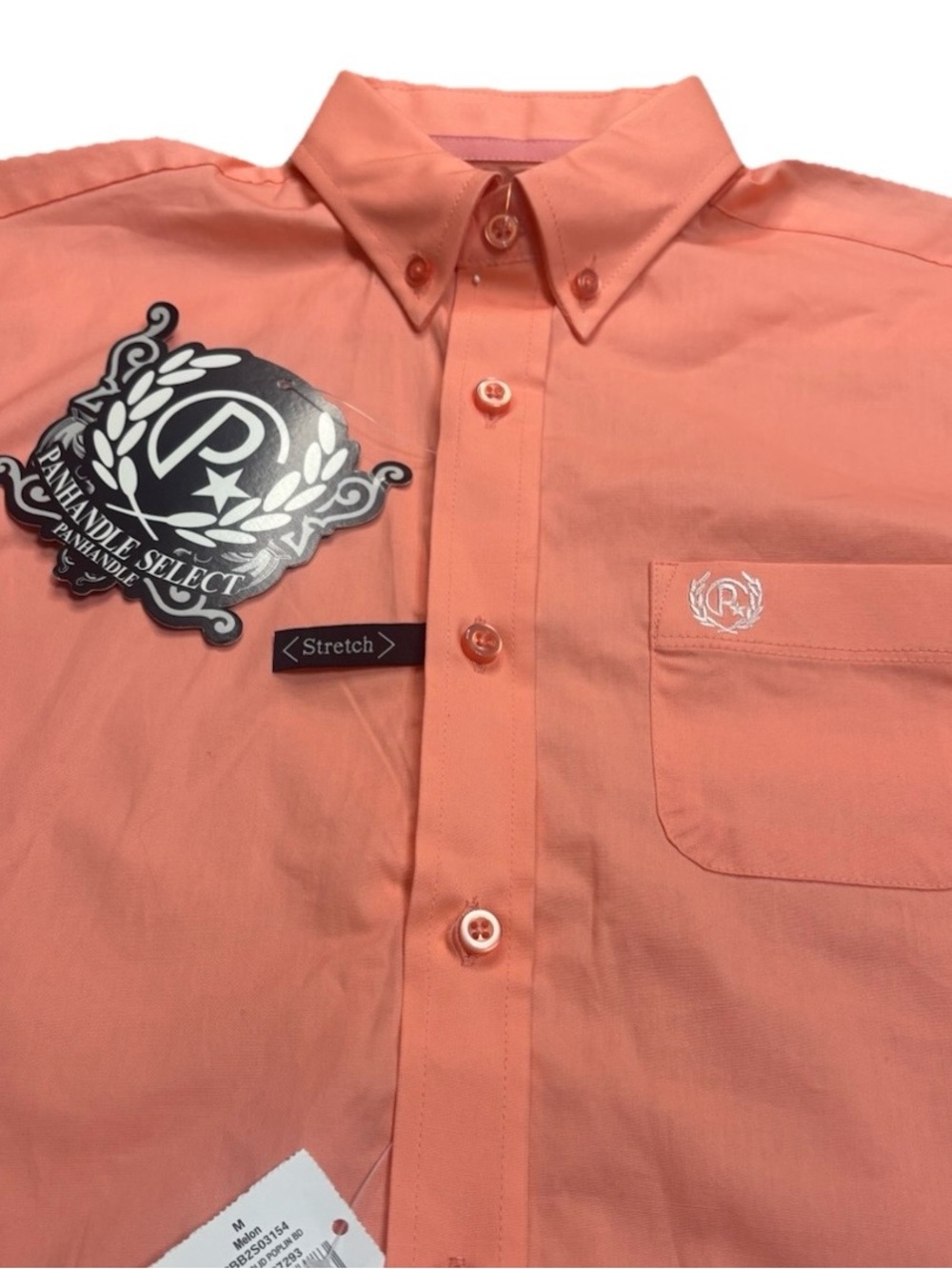 🔥 Panhandle Select Western Button-Down Shirt | Coral | Boys M (10) | NWT 🔥 - Picture 3 of 12